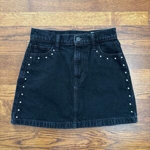 GAP Black Mini Skirt with Silver Studs